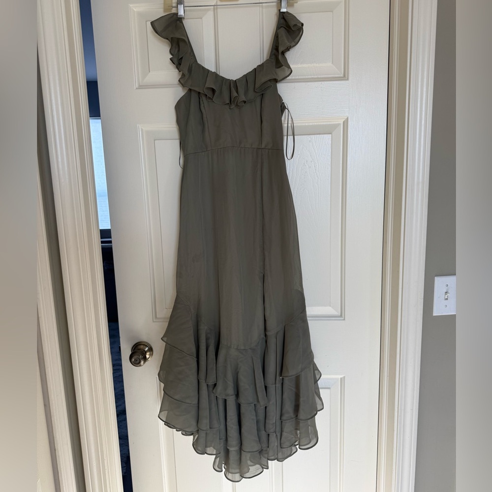 Birdy Grey Moss Green Chiffon Dress